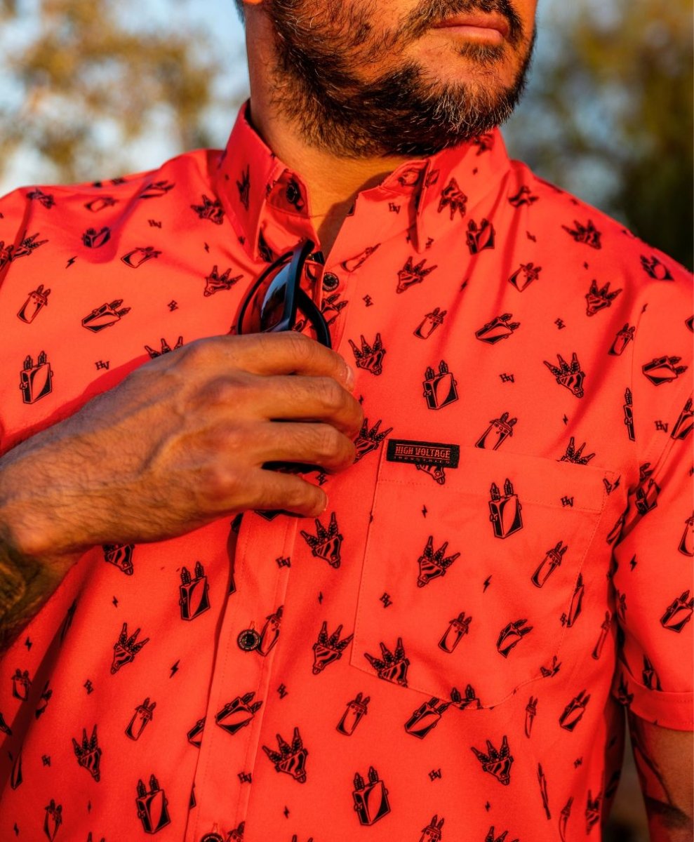Distro Button Up - High Voltage Industries