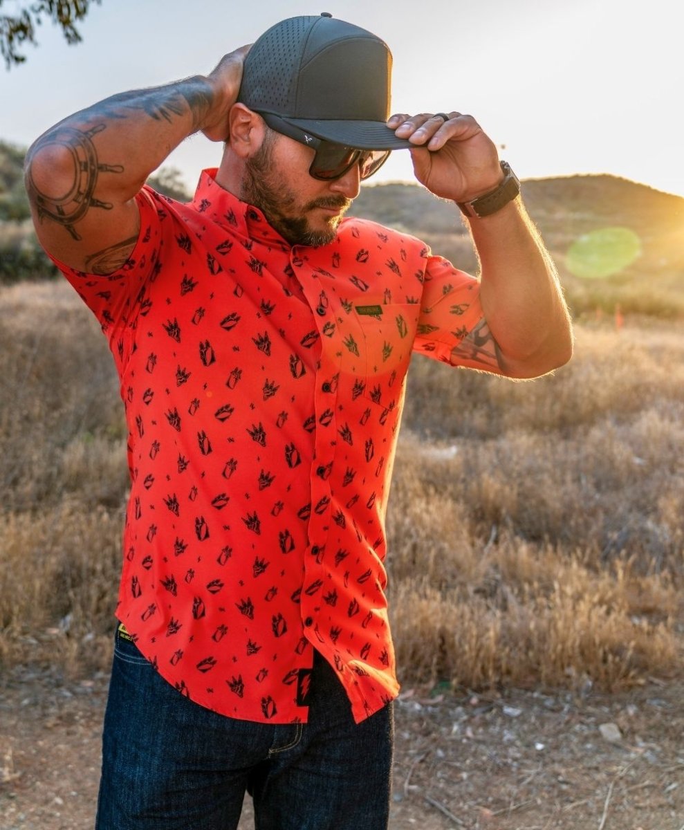 Distro Button Up - High Voltage Industries