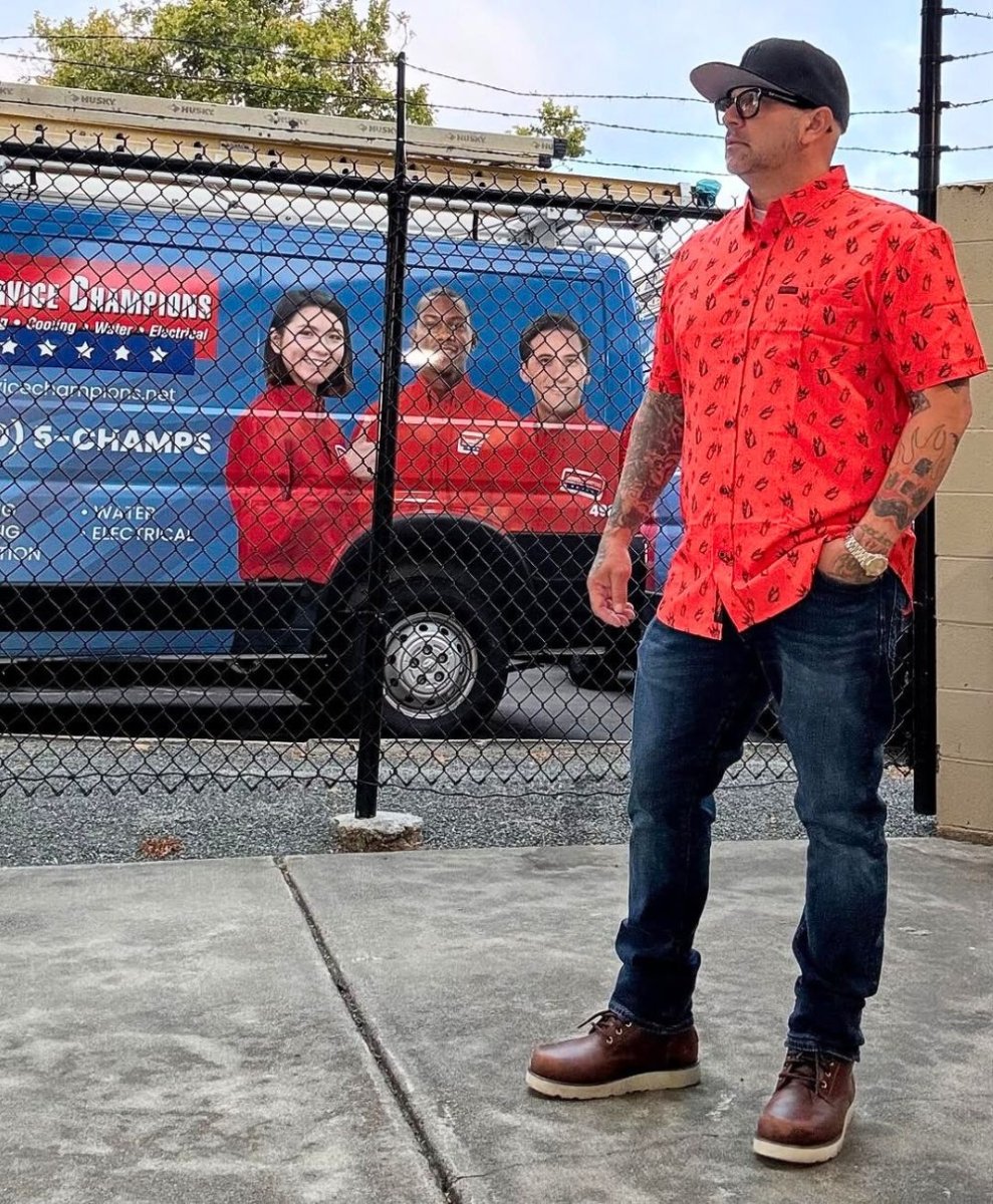 Distro Button Up - High Voltage Industries