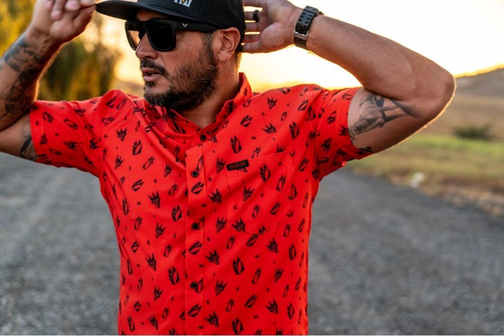 Distro Button Up - High Voltage Industries