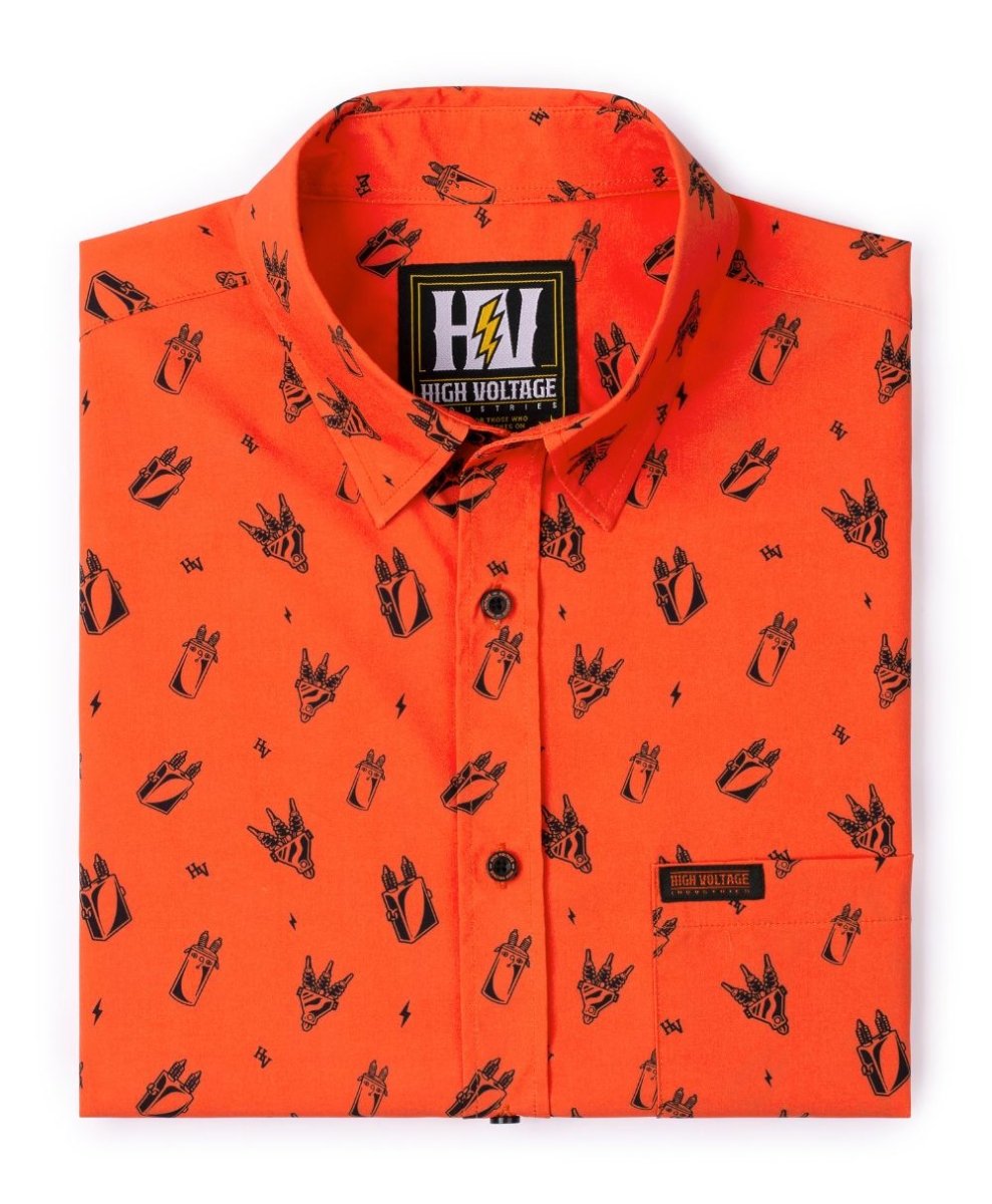 Distro Button Up - High Voltage Industries