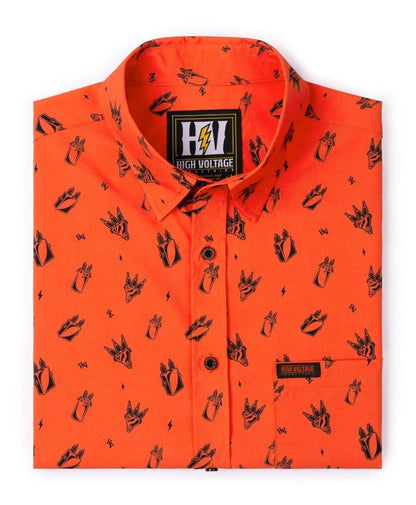 Distro Button Up - High Voltage Industries