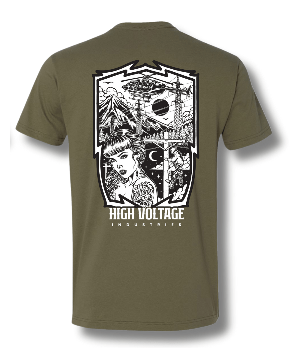 Dreamer Tee (Military Green) - High Voltage Industries