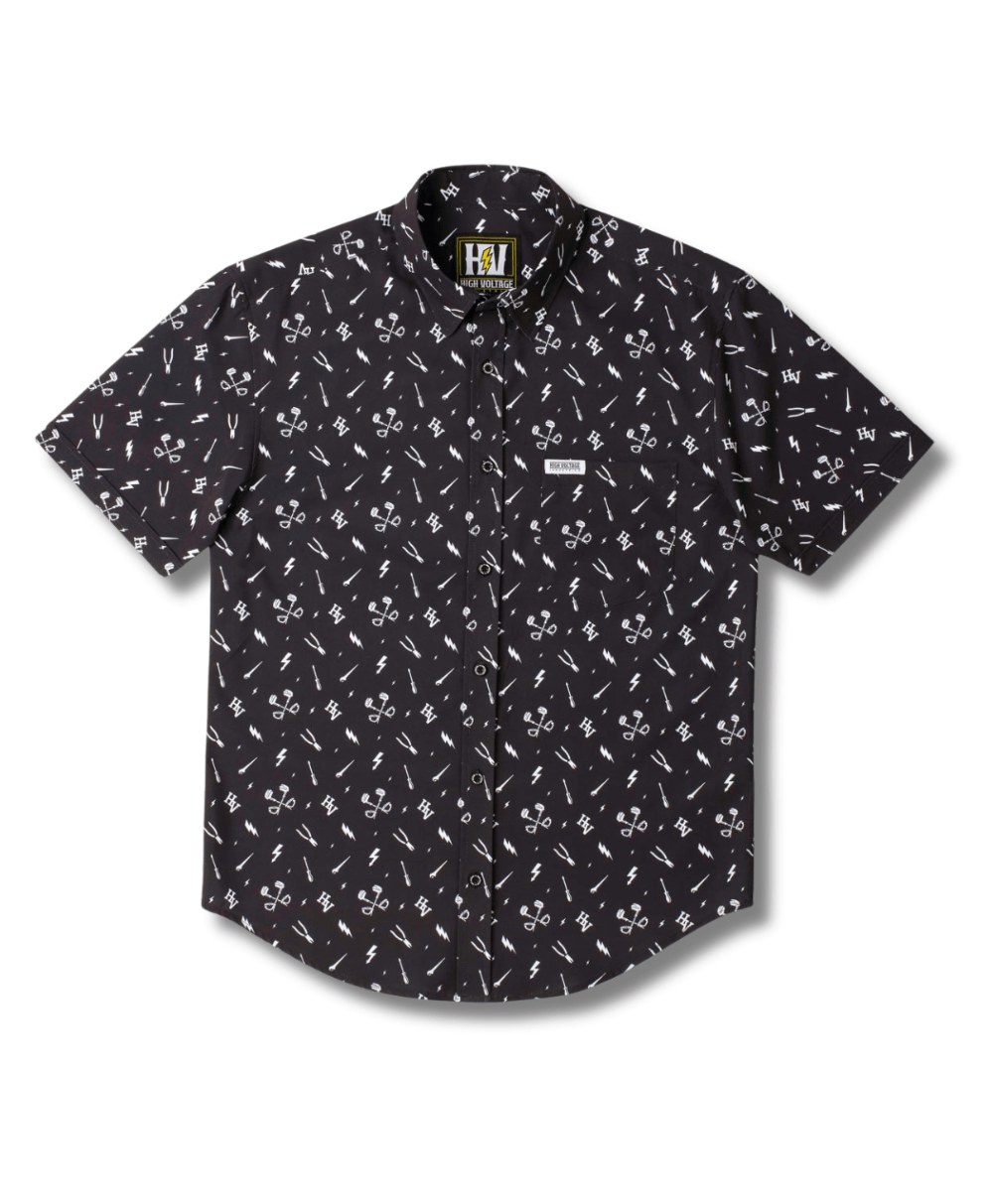 Essentials Button Up (Black) - High Voltage Industries