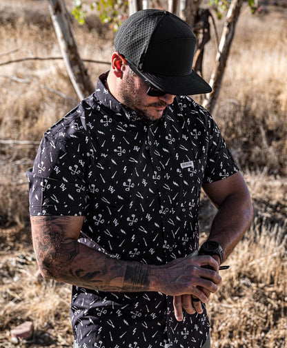 Essentials Button Up (Black) - High Voltage Industries