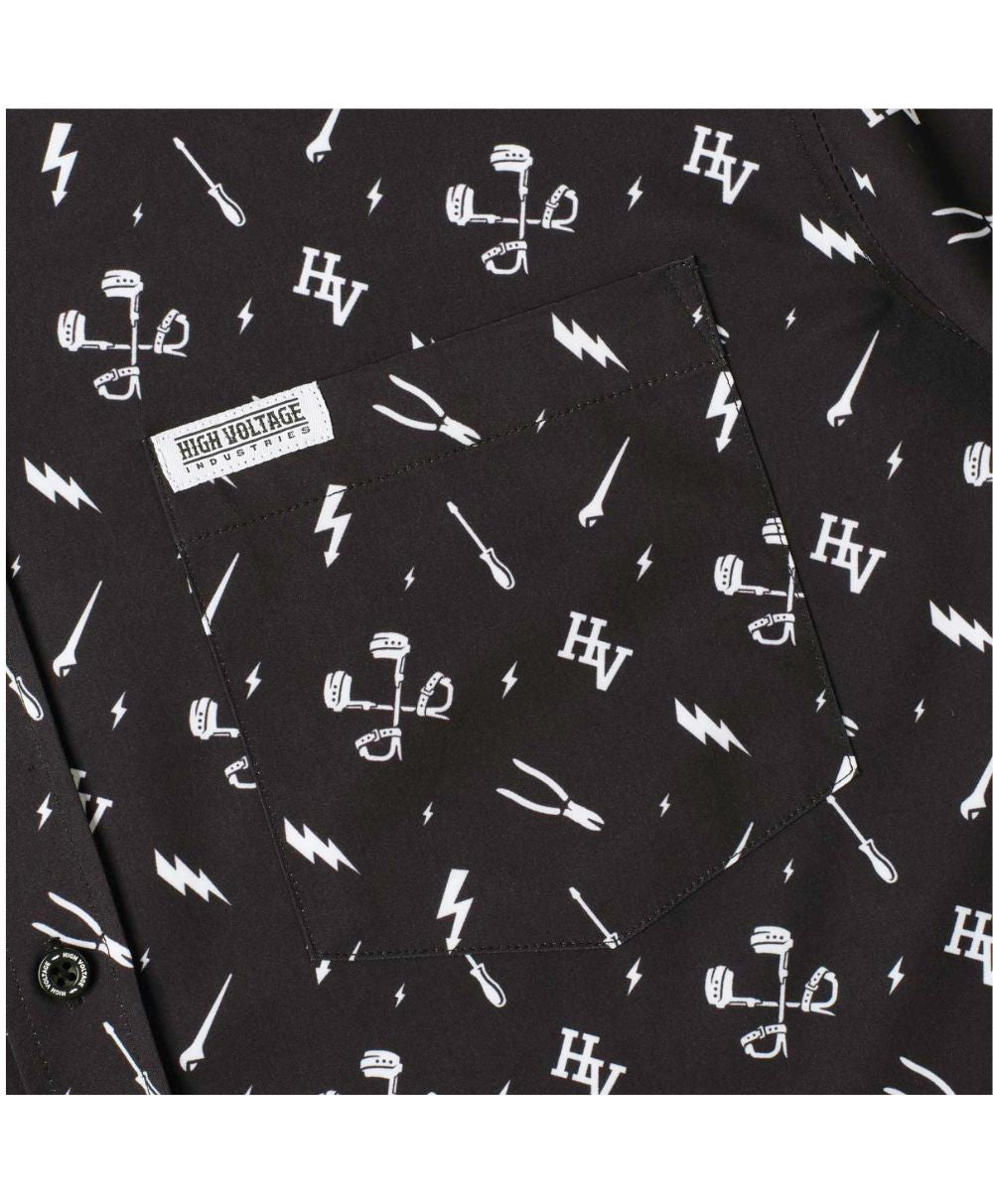 Essentials Button Up (Black) - High Voltage Industries