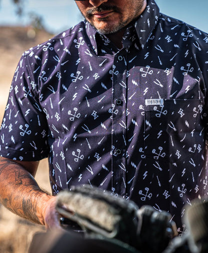 Essentials Button Up (Black) - High Voltage Industries