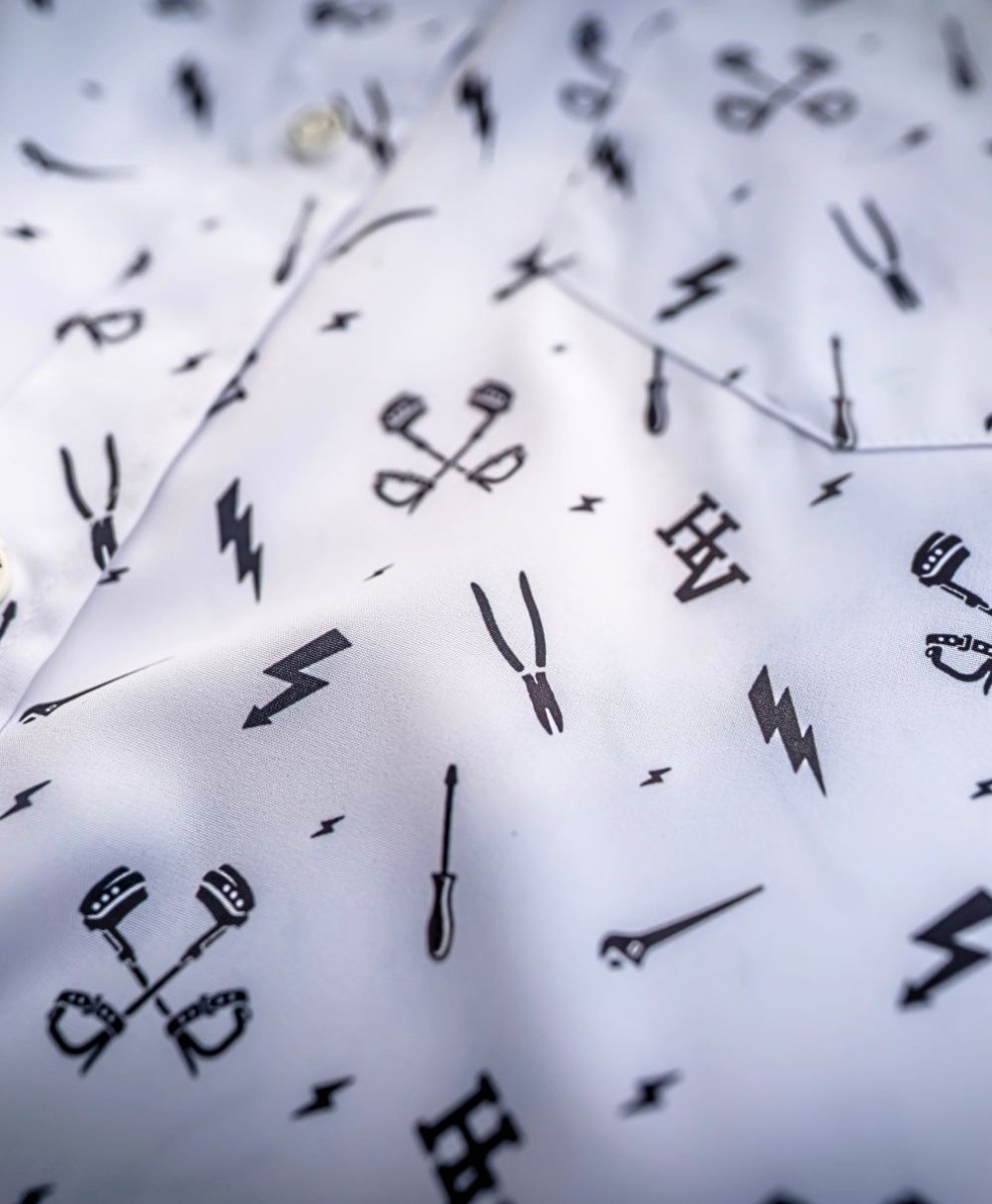 Essentials Button Up (White) - High Voltage Industries