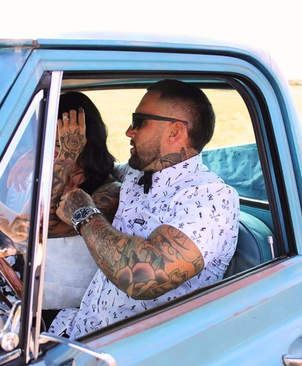 Essentials Button Up (White) - High Voltage Industries