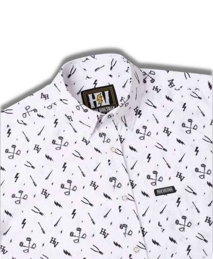 Essentials Button Up (White) - High Voltage Industries