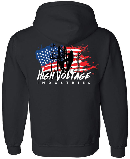 Flag Hoodie - High Voltage Industries