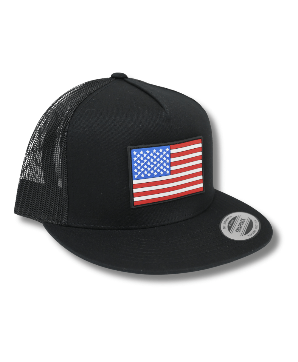 Flag Patch Black Trucker - High Voltage Industries