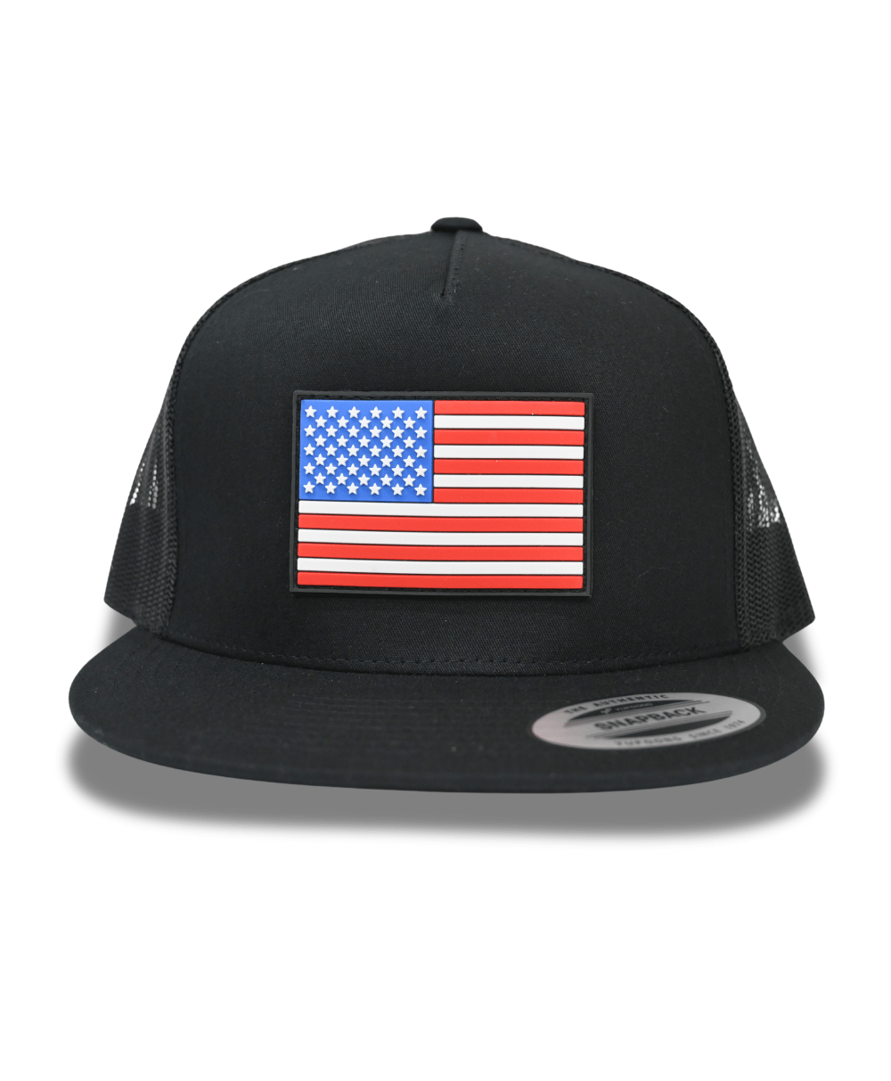 Flag Patch Black Trucker - High Voltage Industries