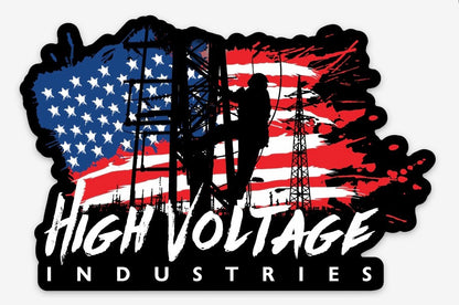 Flag Sticker - High Voltage Industries