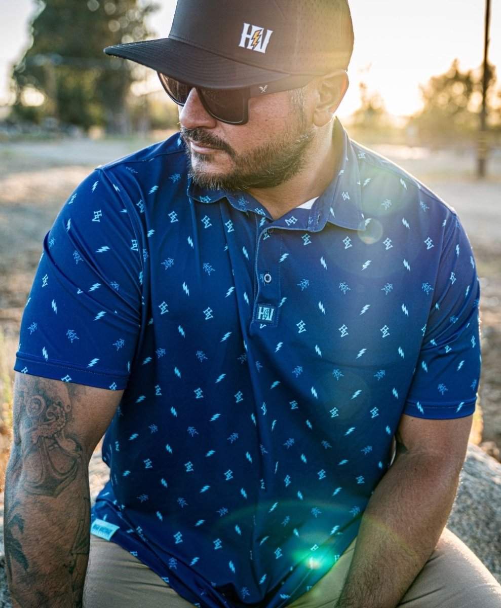 Highline Polo (Dark Blue) - High Voltage Industries