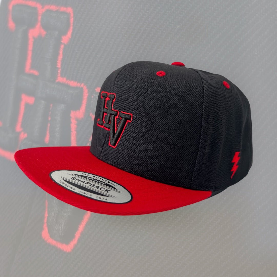League Classic Snapback (Red/Black) - High Voltage Industries