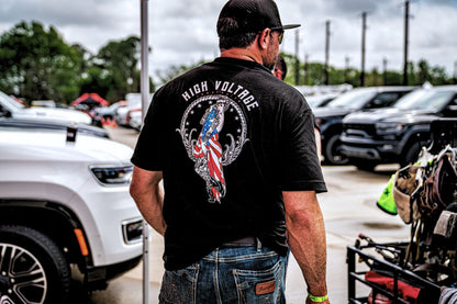 Old Glory Tee (Black) - High Voltage Industries