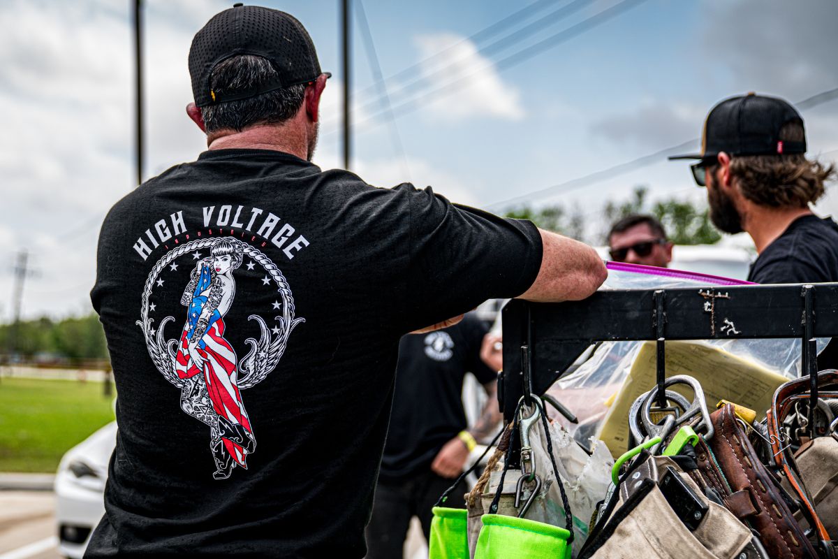 Old Glory Tee (Black) - High Voltage Industries