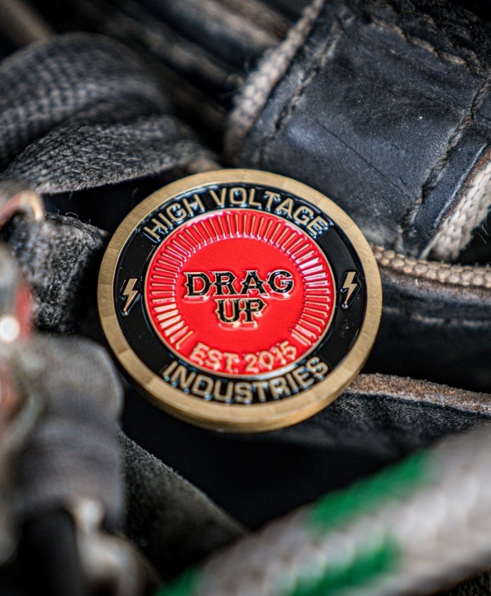 Drag Up Challenge Coin - High Voltage Industries