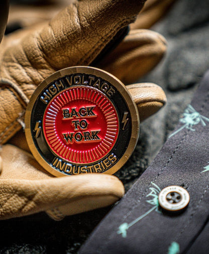 Drag Up Challenge Coin - High Voltage Industries