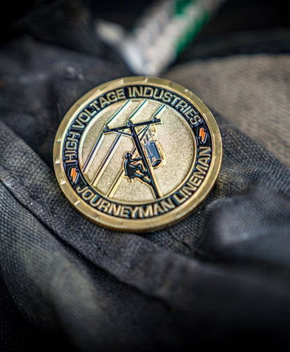 Journeyman Lineman Challenge Coin - High Voltage Industries