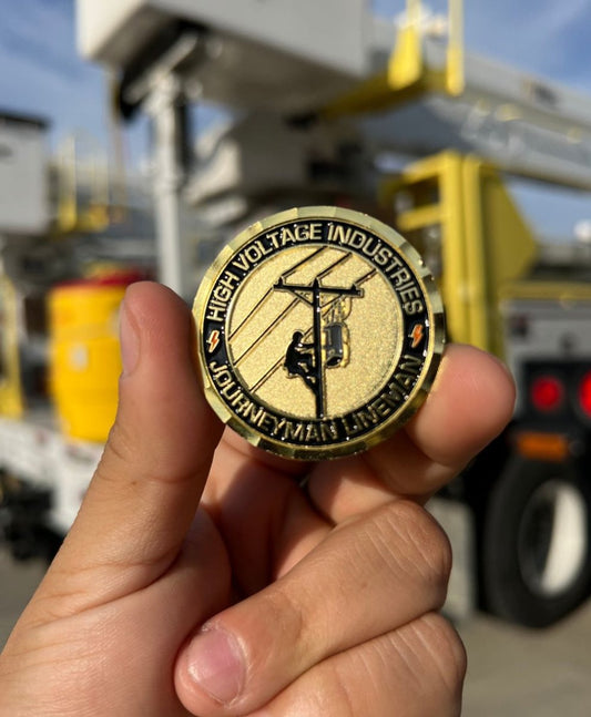 Journeyman Lineman Challenge Coin - High Voltage Industries
