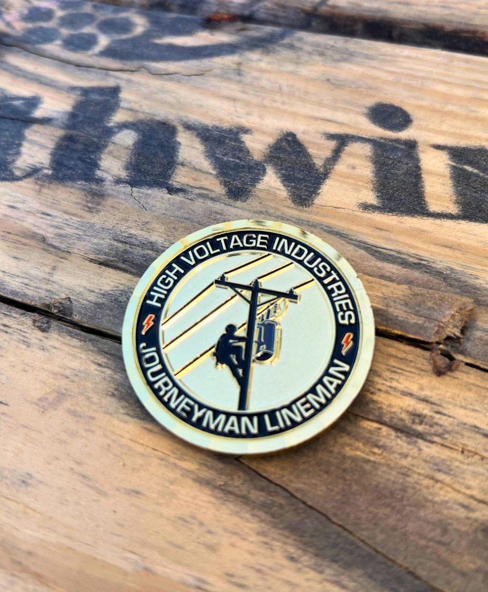 Journeyman Lineman Challenge Coin - High Voltage Industries
