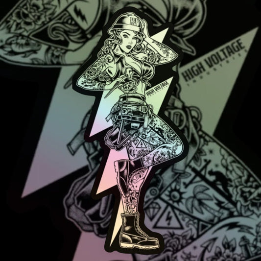 HV Vixen Metallic Sticker - High Voltage Industries