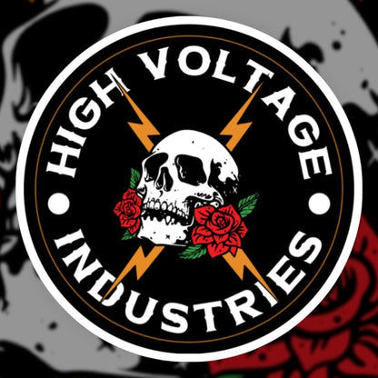 Skull Rose Sticker - High Voltage Industries