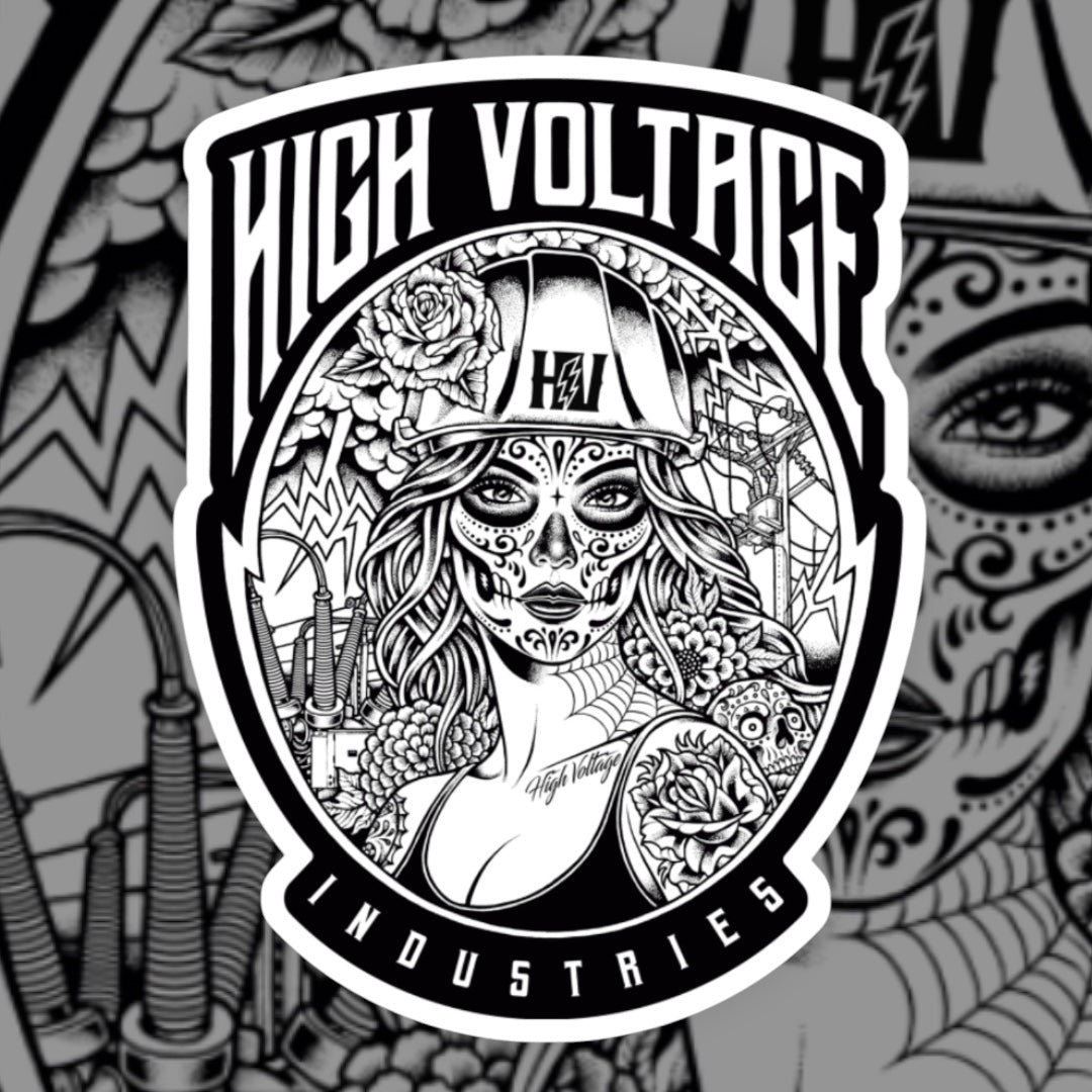 Sugar Skull Sticker - High Voltage Industries