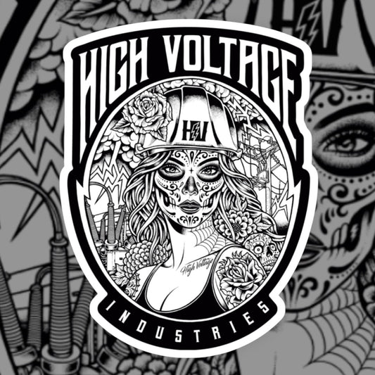 Sugar Skull Sticker - High Voltage Industries