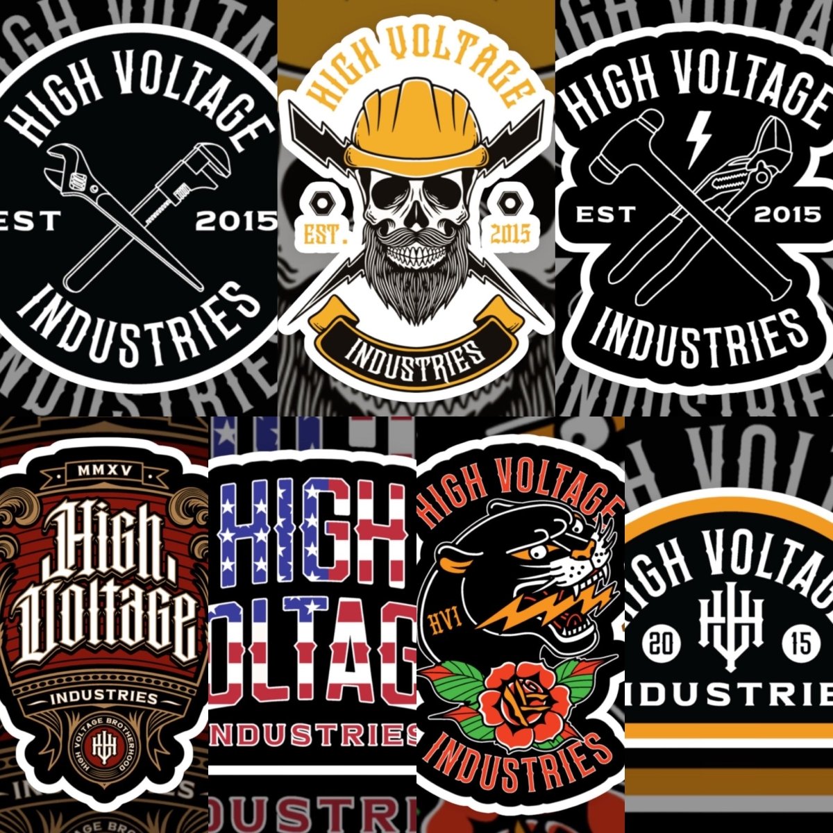 Throwback Sticker Pack (7 stickers) - High Voltage Industries