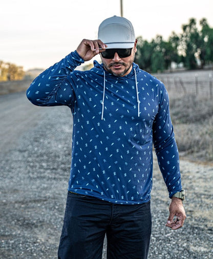 Highline Performance Hoodie - (Blue) - High Voltage Industries