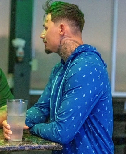 Highline Performance Hoodie - (Blue) - High Voltage Industries