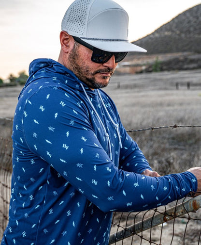 Highline Performance Hoodie - (Blue) - High Voltage Industries