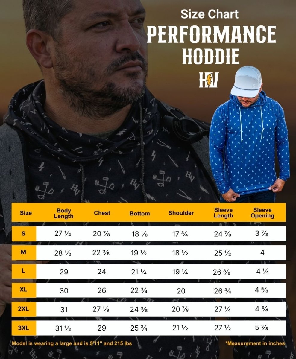 Highline Performance Hoodie - (Blue) - High Voltage Industries