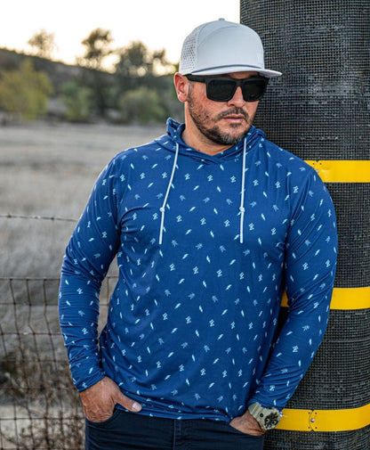 Highline Performance Hoodie - (Blue) - High Voltage Industries