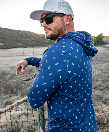 Highline Performance Hoodie - (Blue) - High Voltage Industries