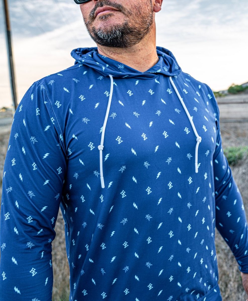 Highline Performance Hoodie - (Blue) - High Voltage Industries