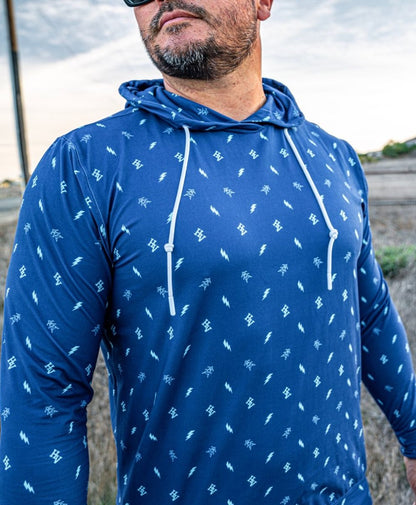 Highline Performance Hoodie - (Blue) - High Voltage Industries