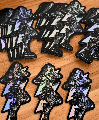 HV Vixen Metallic Sticker - High Voltage Industries