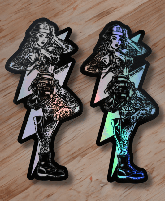 HV Vixen Metallic Sticker - High Voltage Industries