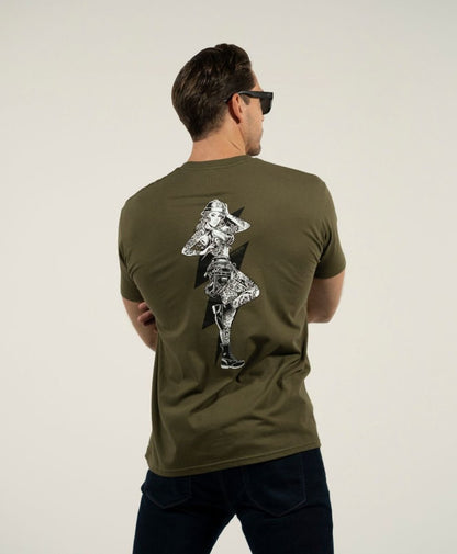 HV Vixen Tee (Military Green) - High Voltage Industries