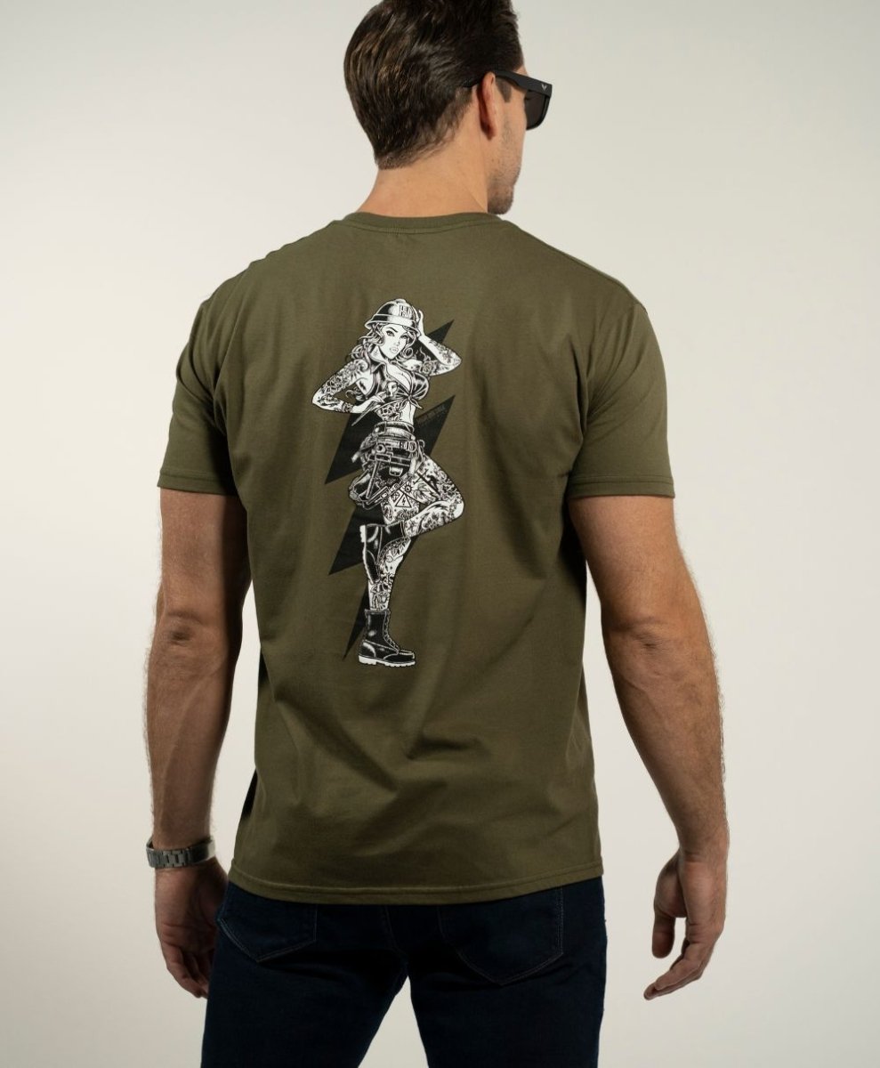 HV Vixen Tee (Military Green) - High Voltage Industries