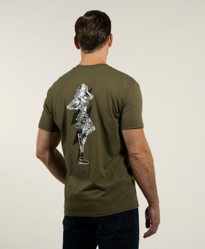 HV Vixen Tee (Military Green) - High Voltage Industries