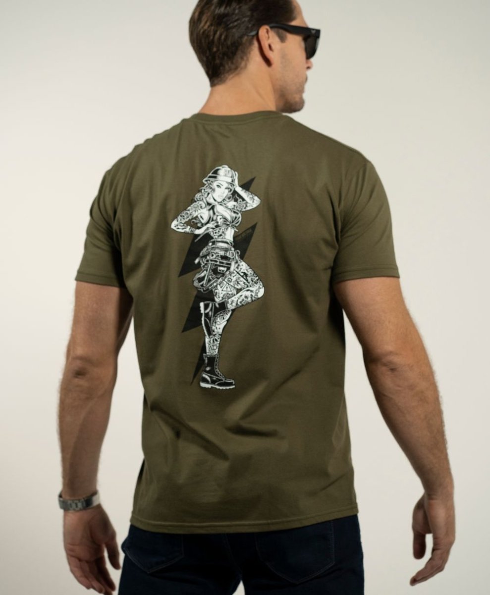 HV Vixen Tee (Military Green) - High Voltage Industries