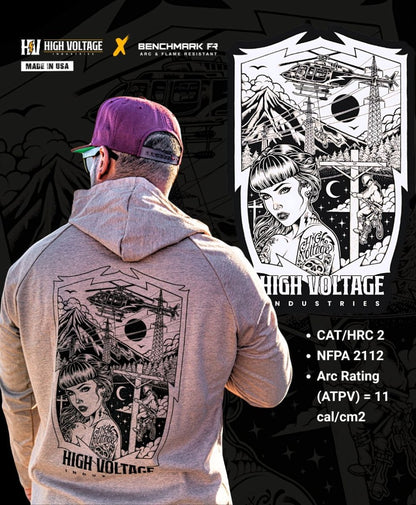 HVI x Benchmark FR - Dreamer Lightweight FR Hoodie - High Voltage Industries