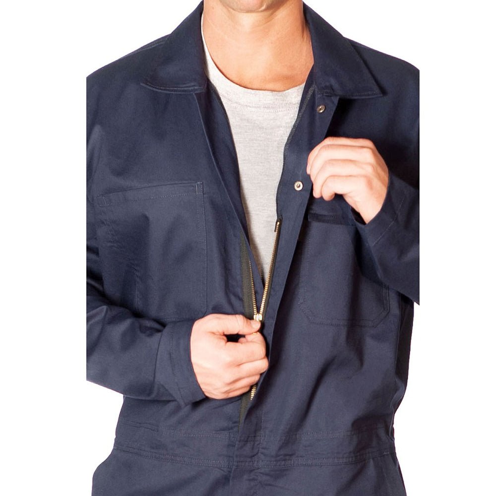 HVI x Benchmark FR - Flame Resistant Featherweight Navy Coveralls - High Voltage Industries