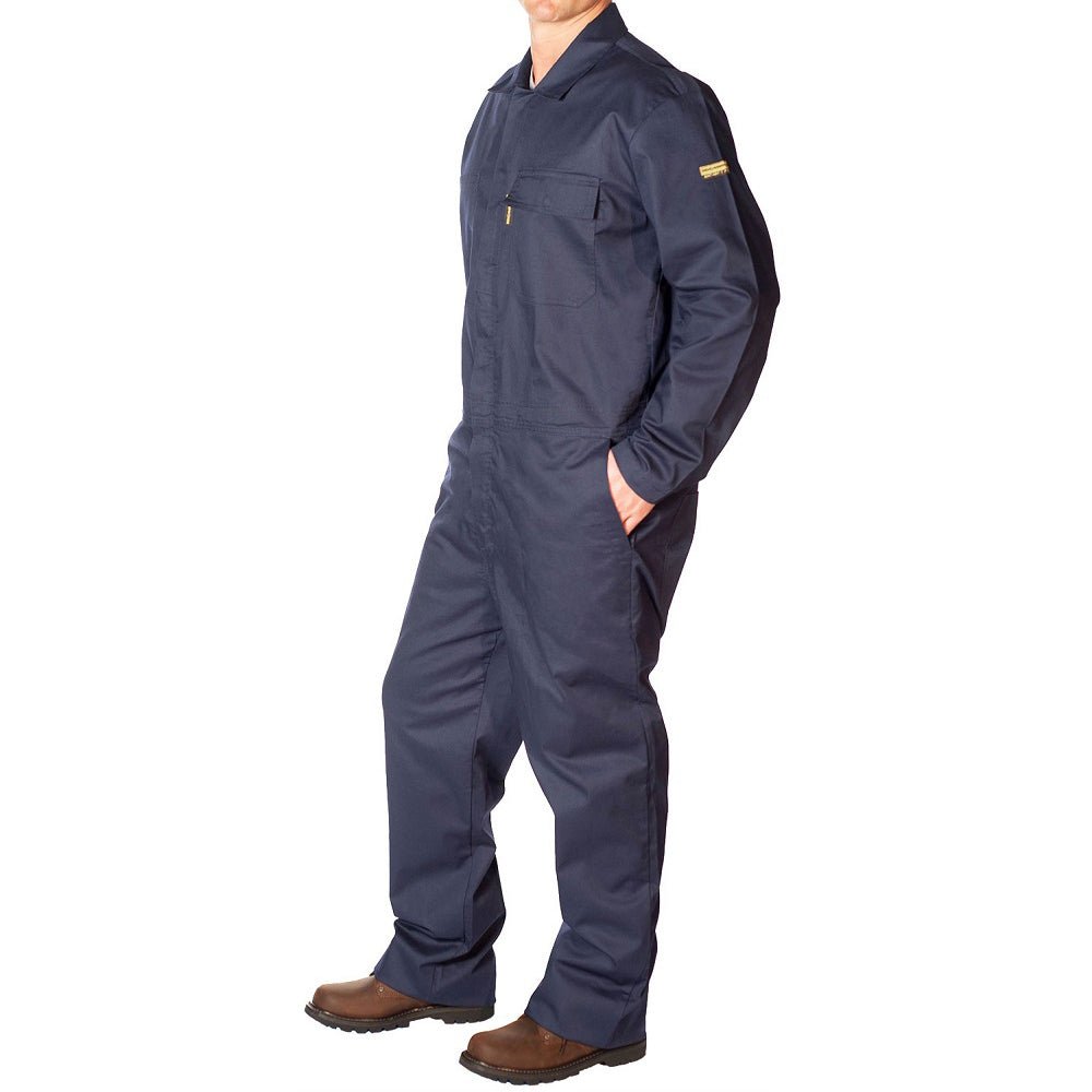 HVI x Benchmark FR - Flame Resistant Featherweight Navy Coveralls - High Voltage Industries