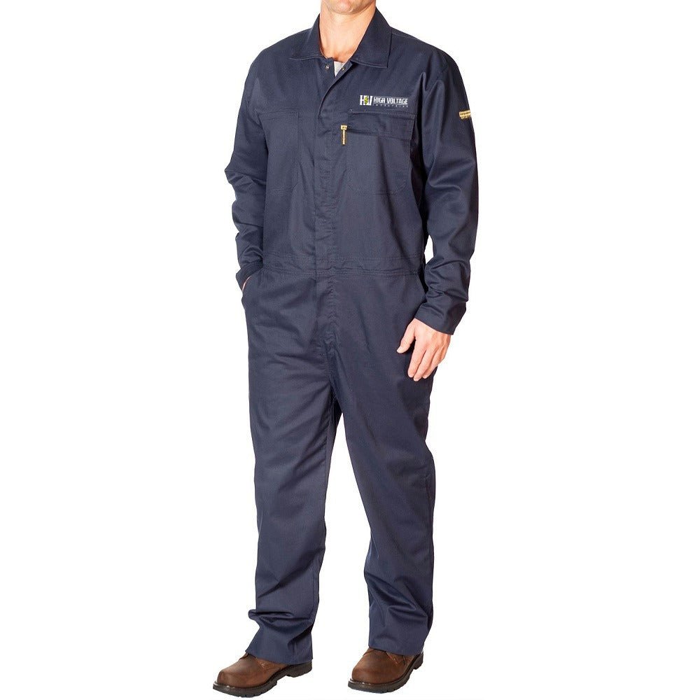HVI x Benchmark FR - Flame Resistant Featherweight Navy Coveralls - High Voltage Industries